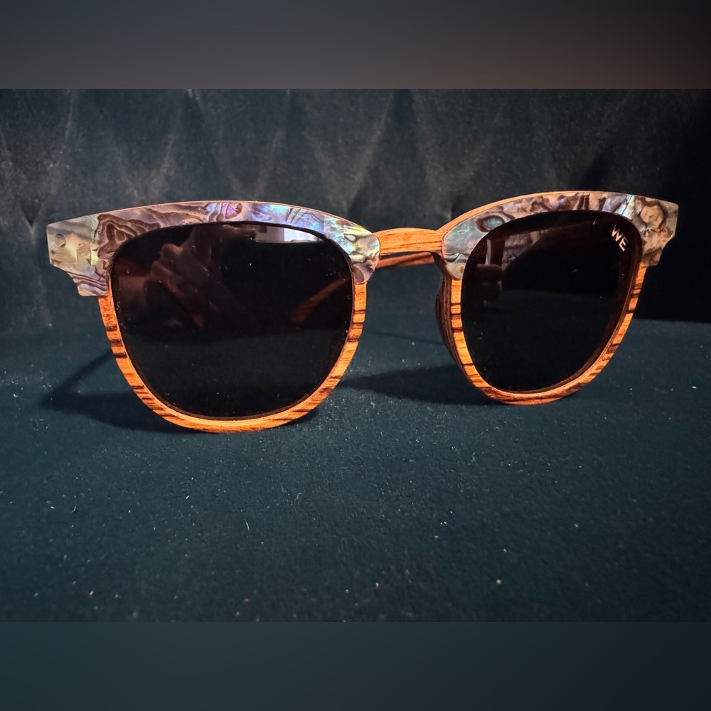 NWT Wooden Elements Abalone Shell Maple Casablanca Sunglasses Every Pair Unique - Picture 2 of 7